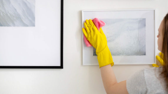 How to Clean Picture Frames off the Wall