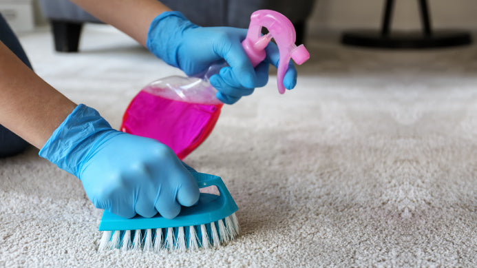 How to clean the carpet without a vacuum cleaner