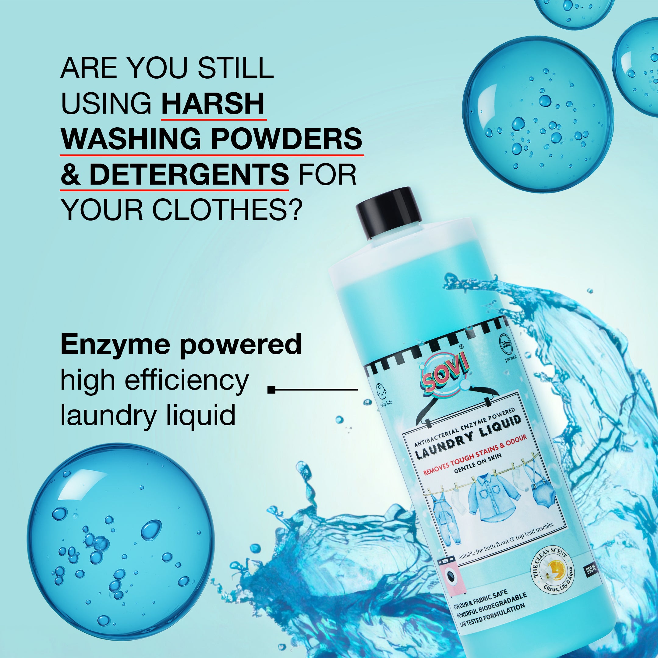 SOVI® Dishwash Gel 5 Liters worth ₹1199 FREE with SOVI® Laundry Liquid Detergent 5 Liters worth ₹1999