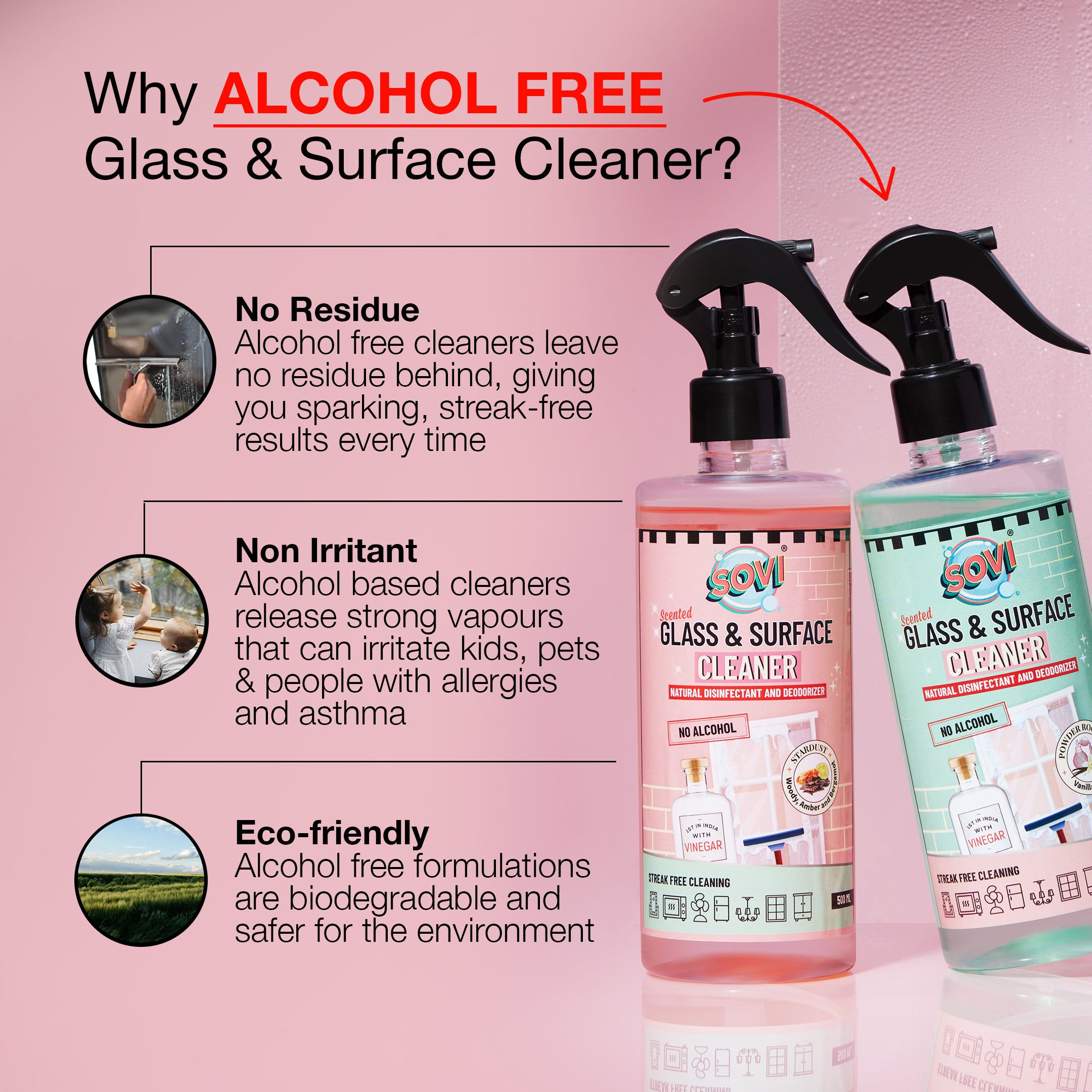 Bestseller Cleaning Kit - SOVI® Floor Cleaner, SOVI® Dishwash Liquid, TYDIBOWL® Toilet Cleaner, SOVI® Glass Cleaner (₹149) FREE