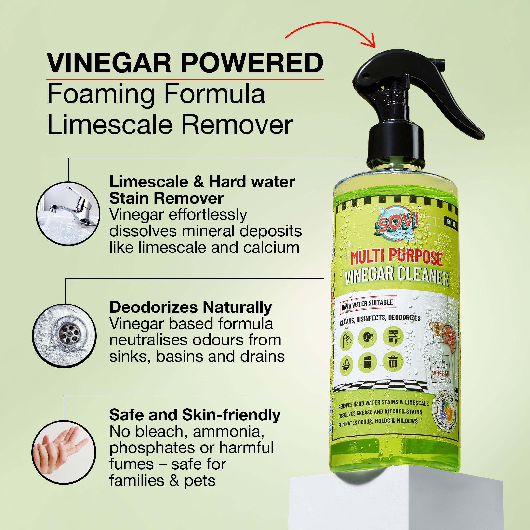 SOVI® MULTI PURPOSE VINEGAR CLEANER, CLEAN SCENT