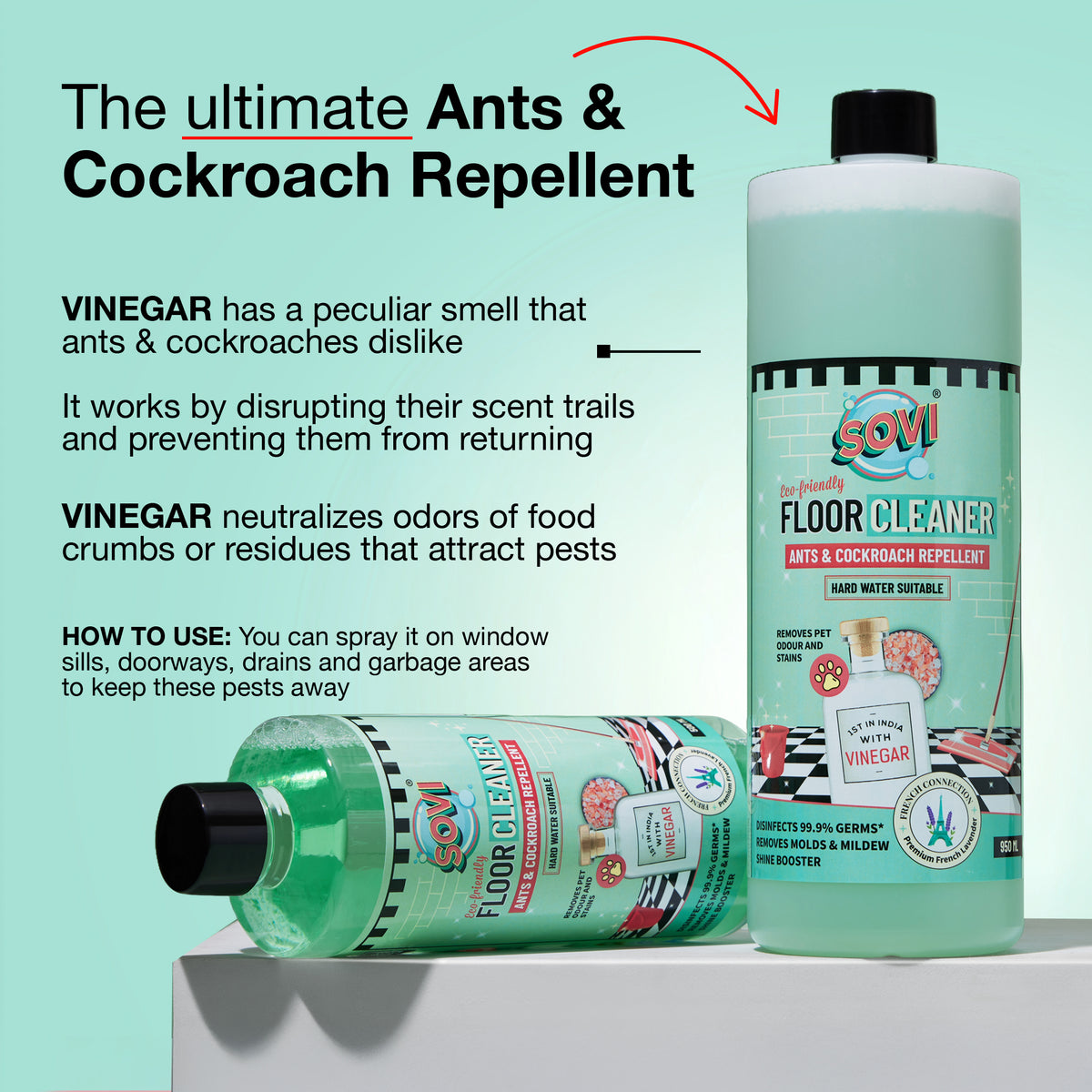 Floor Cleaner, French Connection Scent, Ants & Cockroach Repellent
