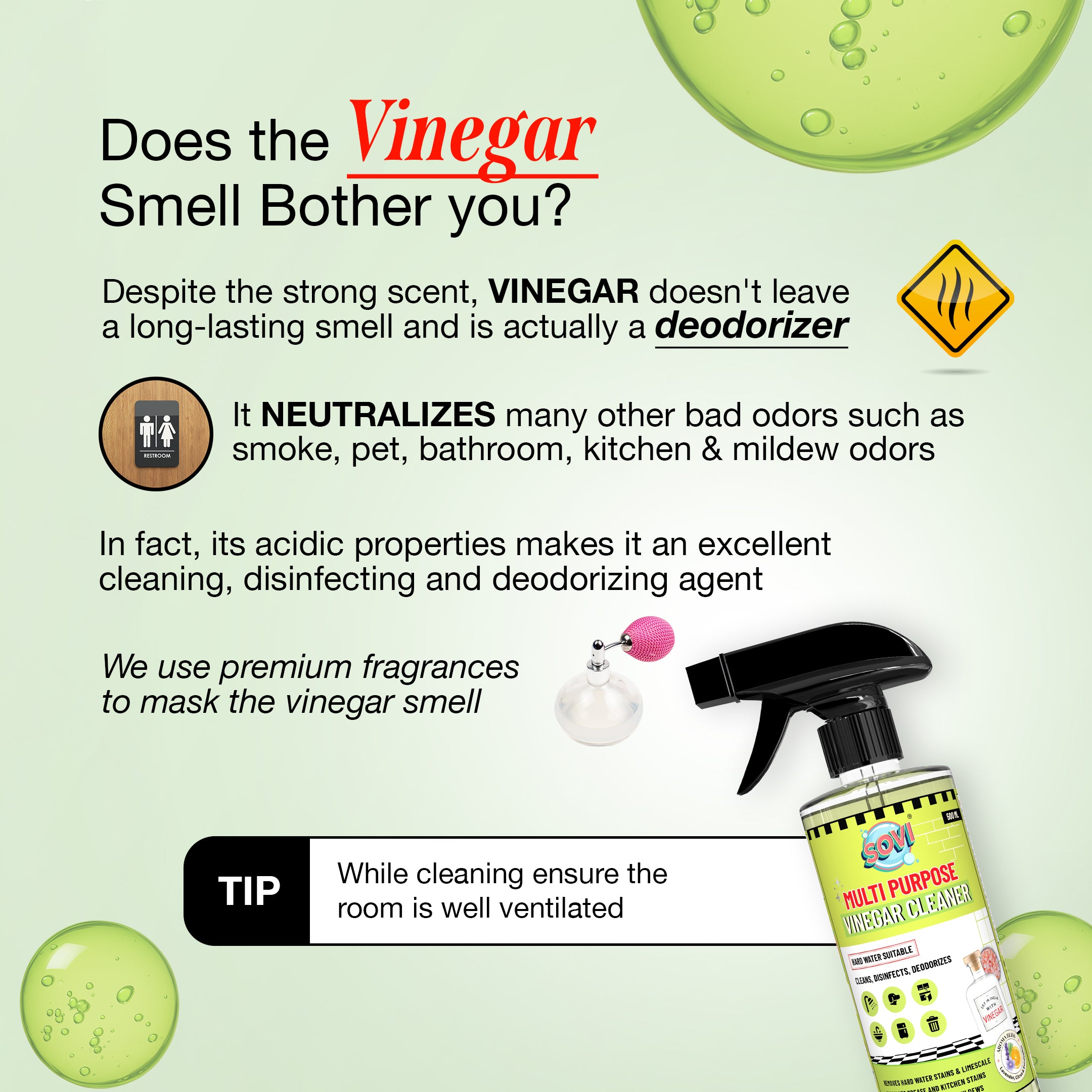SOVI® MULTI PURPOSE VINEGAR CLEANER, CLEAN SCENT
