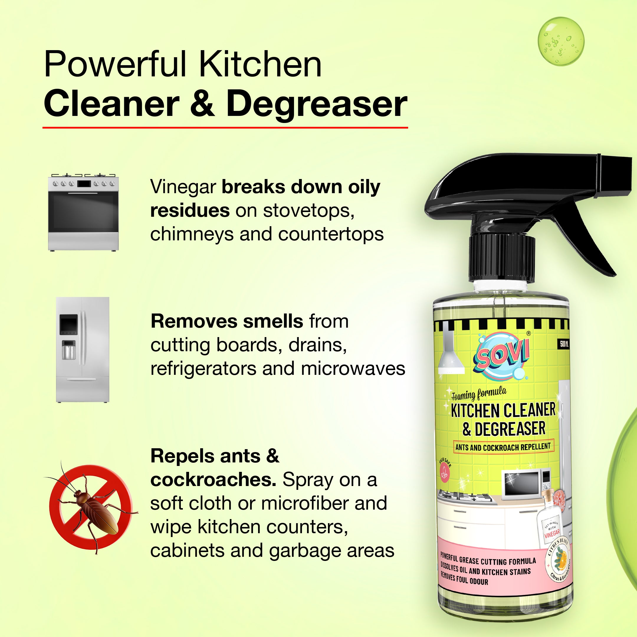 Suitable for Stoves, Chimneys, Counter Tops, Appliances, Cabinets, 500 ml