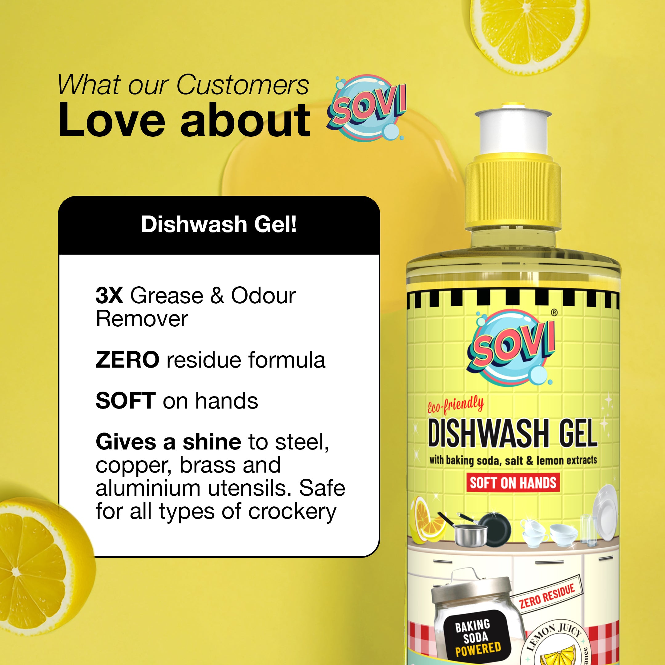 SOVI® Dishwash Gel 5 Liters worth ₹1199 FREE with SOVI® Laundry Liquid Detergent 5 Liters worth ₹1999