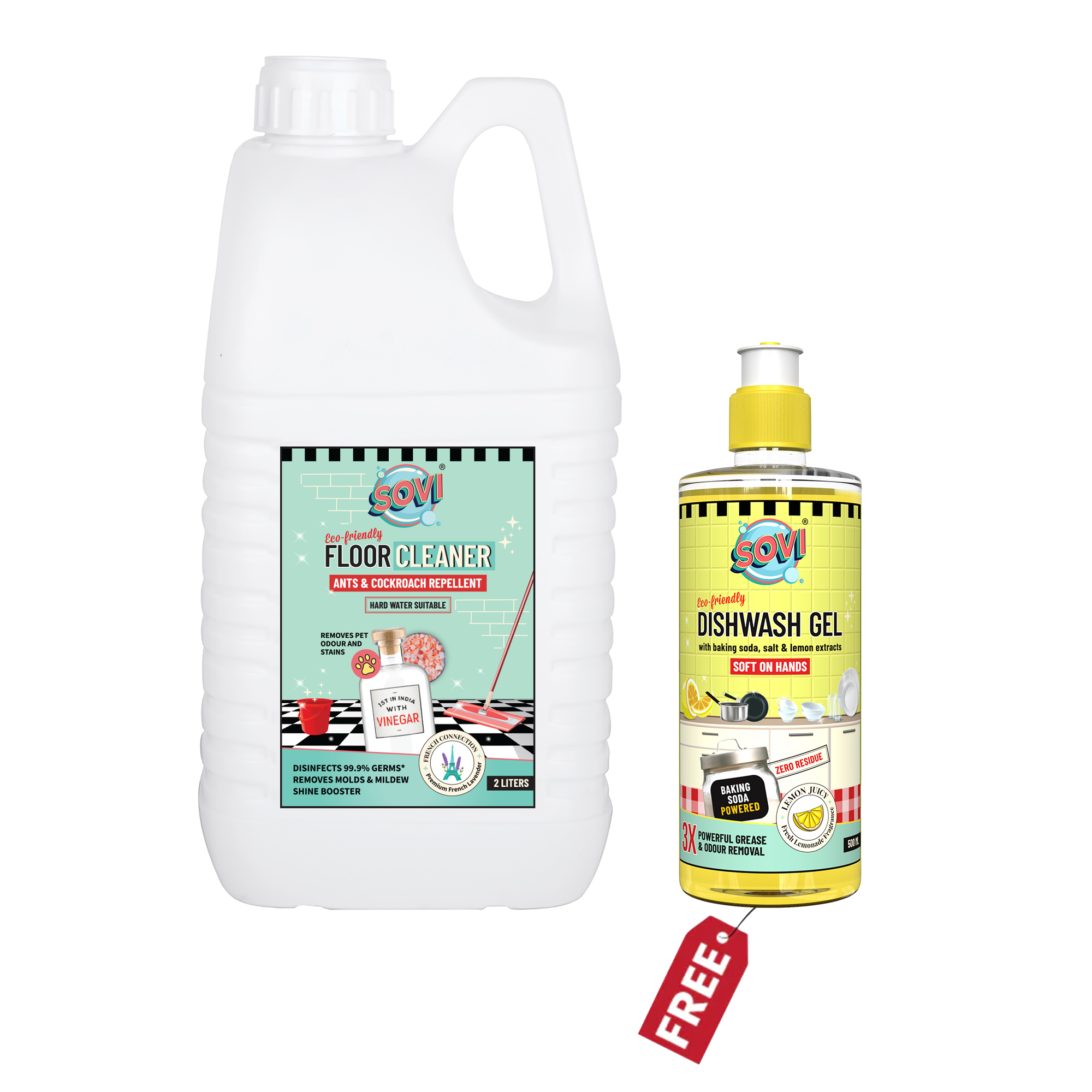 SOVI® Dishwash Liquid Gel 500 ml (₹135) Free
