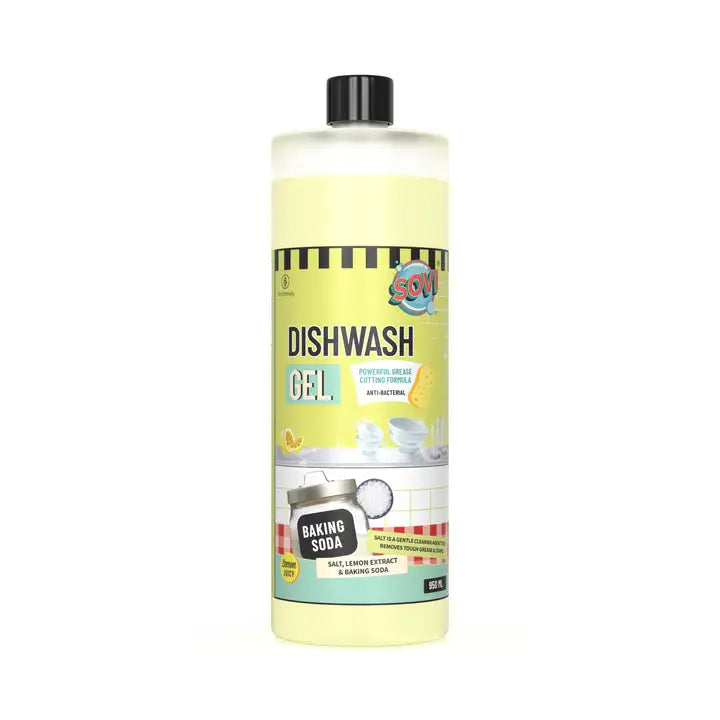 SOVI® DISHWASH LIQUID WITH BAKING SODA, SALT & LEMON EXTRACT