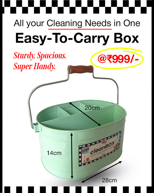 SOVI® & TYDI BOWL® CLEANBOX, Housekeeping Metal Caddy for all your Cleaning Essentials