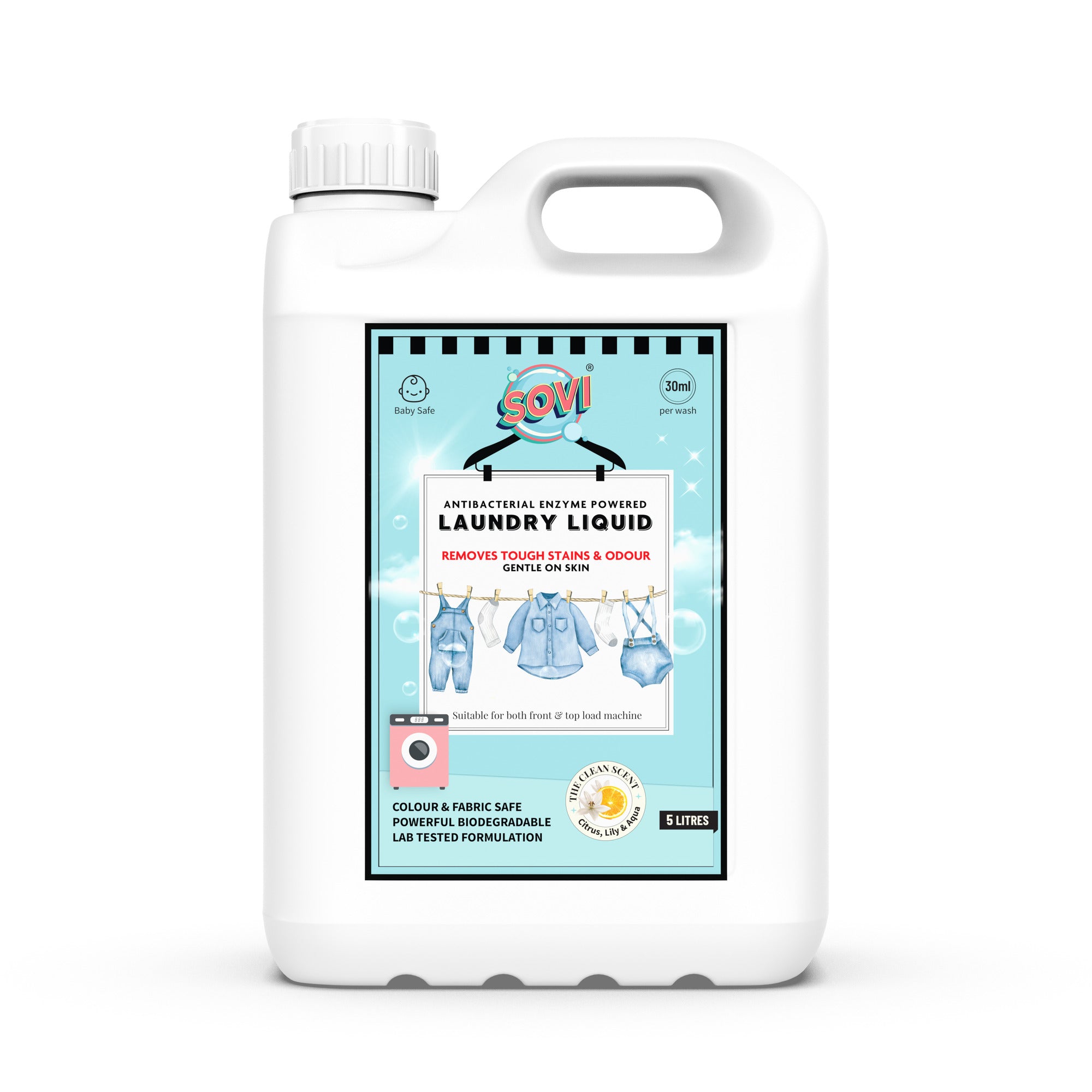 SOVI® Dishwash Gel 5 Liters worth ₹1199 FREE with SOVI® Laundry Liquid Detergent 5 Liters worth ₹1999
