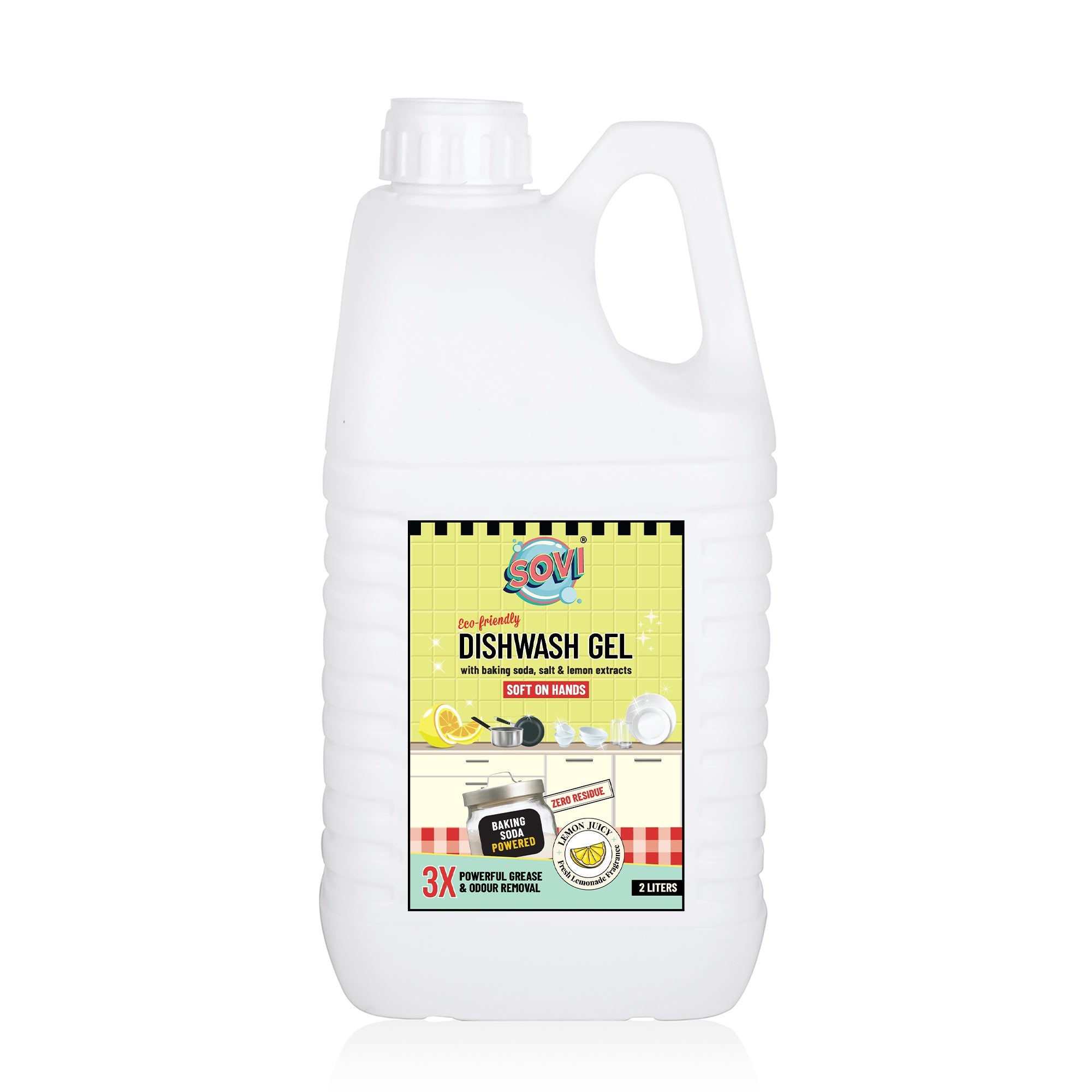SOVI® DISHWASH LIQUID WITH BAKING SODA, SALT & LEMON EXTRACT