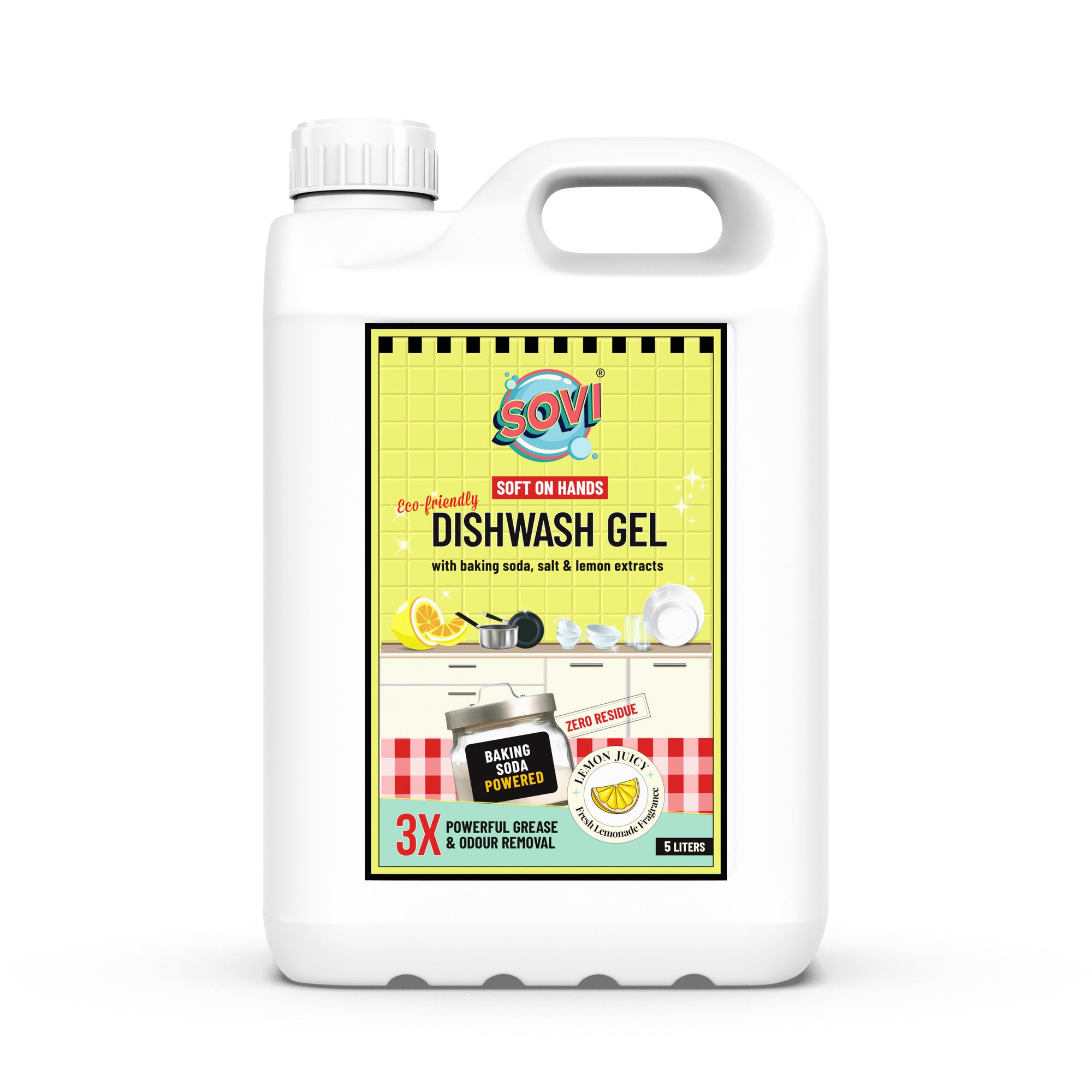 SOVI® Dishwash Gel 5 Liters worth ₹1199 FREE with SOVI® Laundry Liquid Detergent 5 Liters worth ₹1999