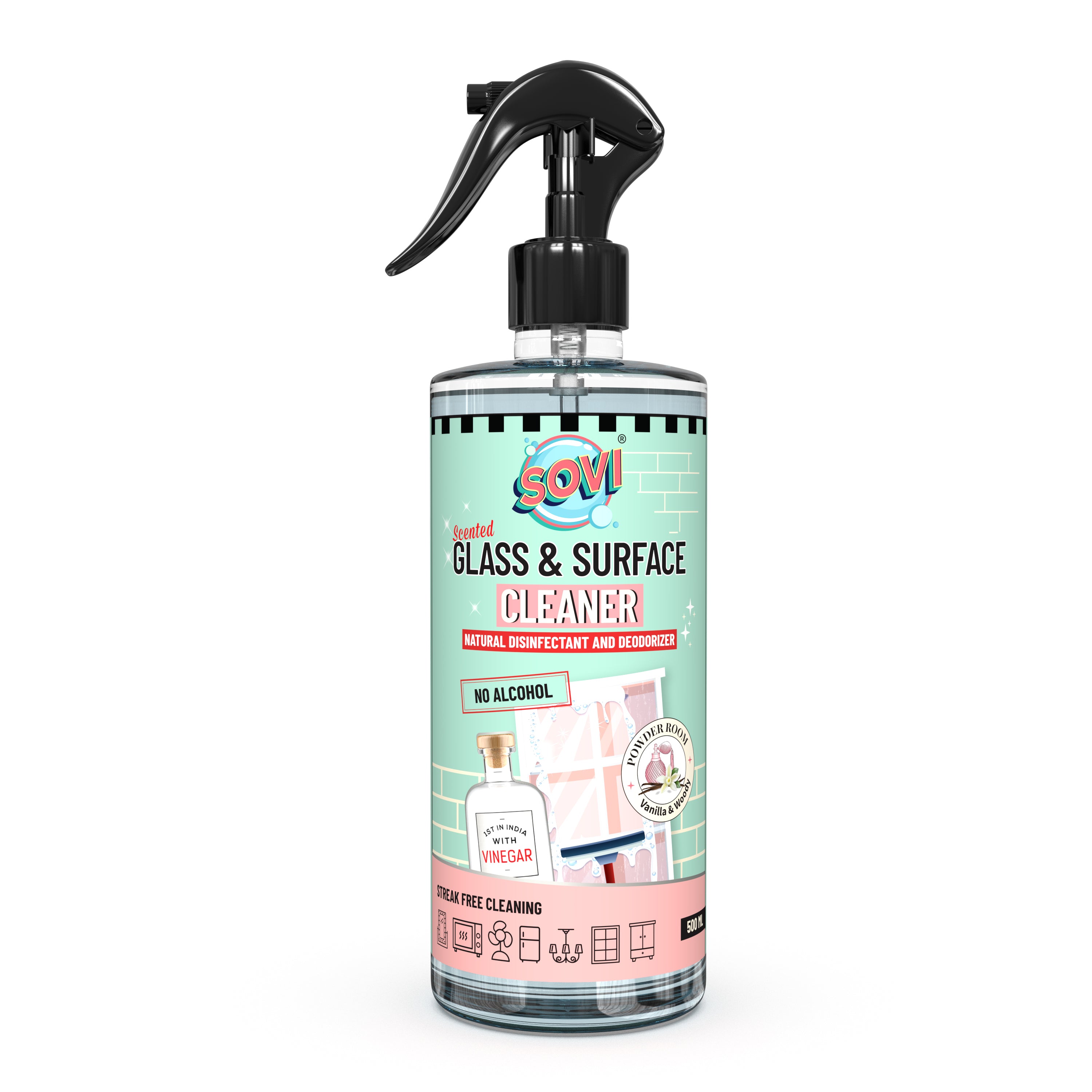 SOVI® VINEGAR POWERED SCENTED GLASS CLEANER, SUGAR COOKIE