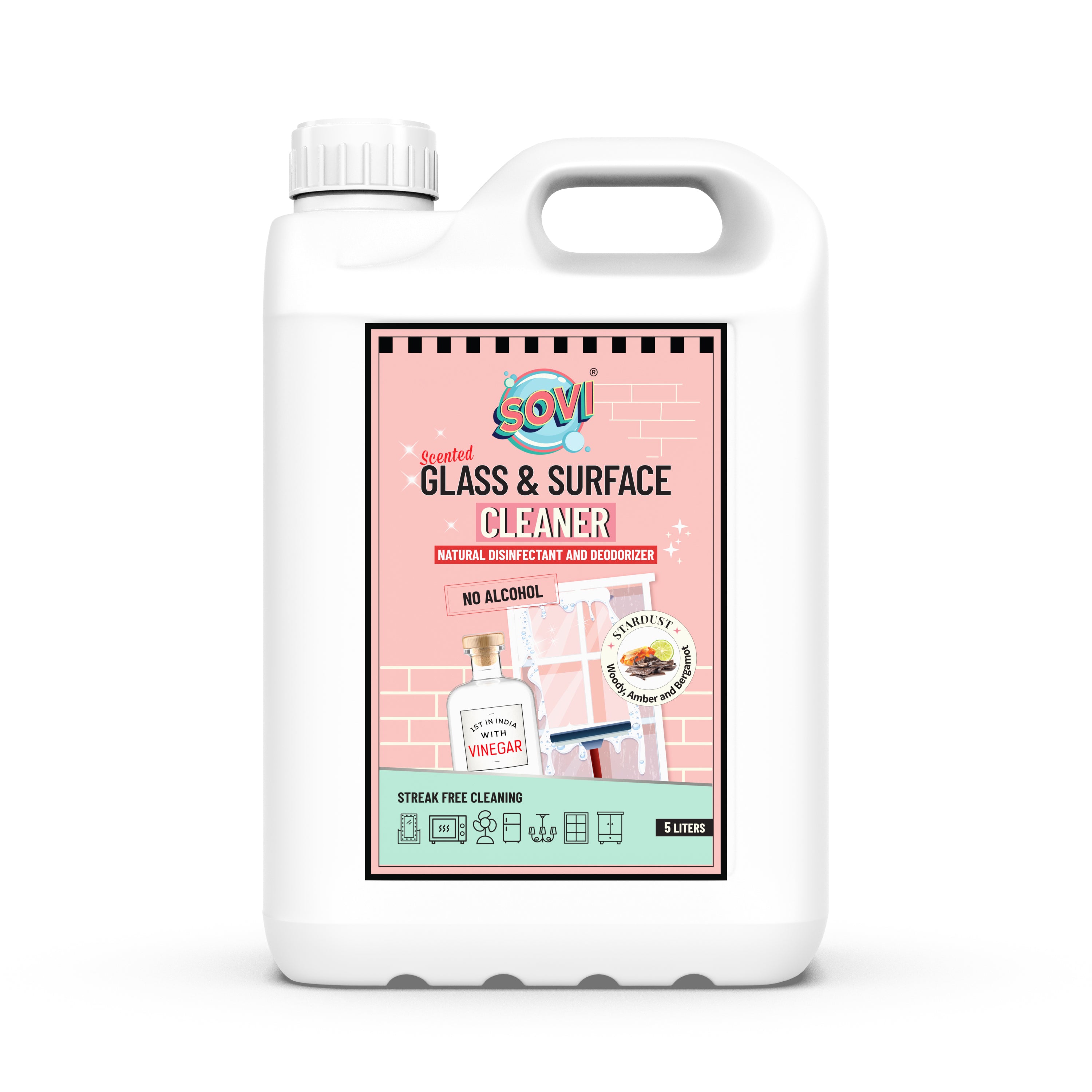 SOVI® VINEGAR POWERED SCENTED GLASS CLEANER, STARDUST
