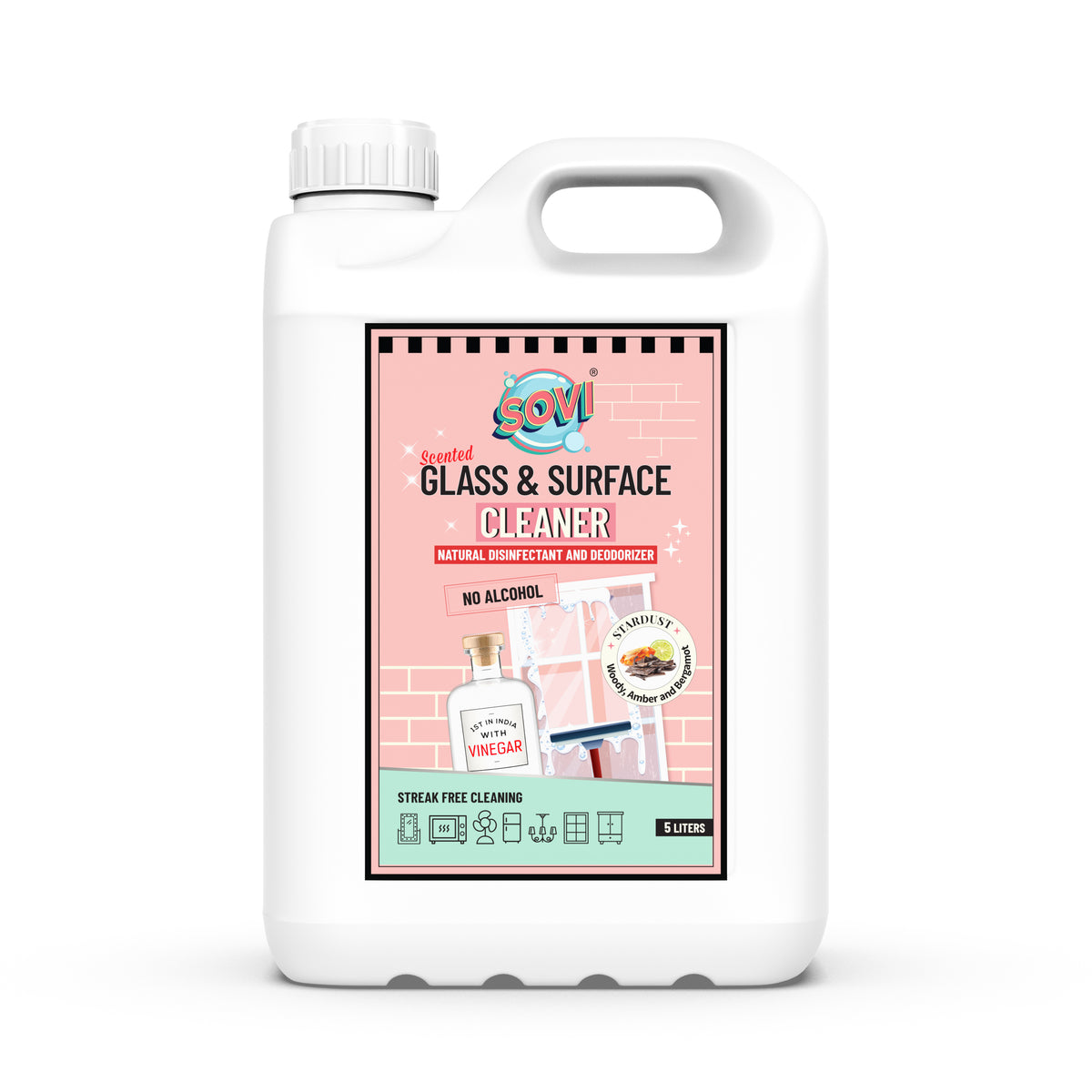 Glass & Surface Cleaner, Stardust Scented, Alcohol Free