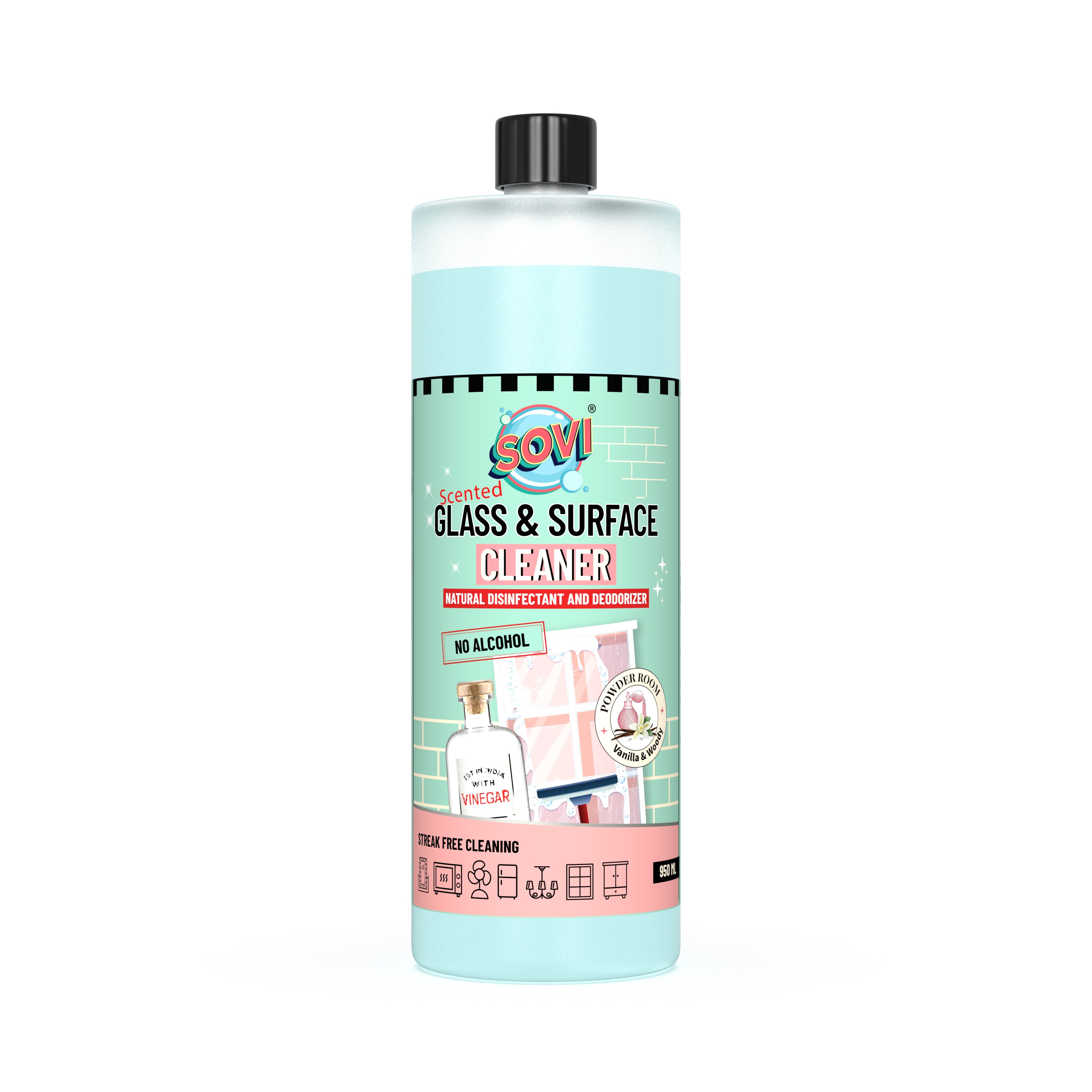 SOVI® VINEGAR POWERED SCENTED GLASS CLEANER, SUGAR COOKIE
