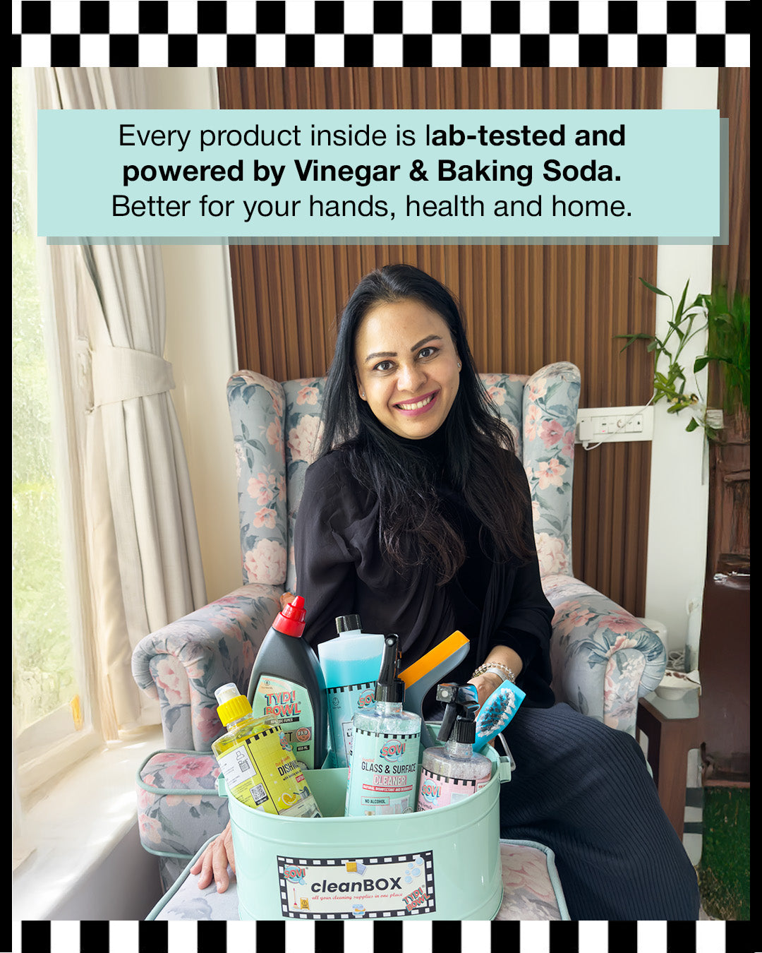 SOVI® & TYDI BOWL® CLEANBOX, Housekeeping Metal Caddy for all your Cleaning Essentials, FREE on purchases above Rs1999