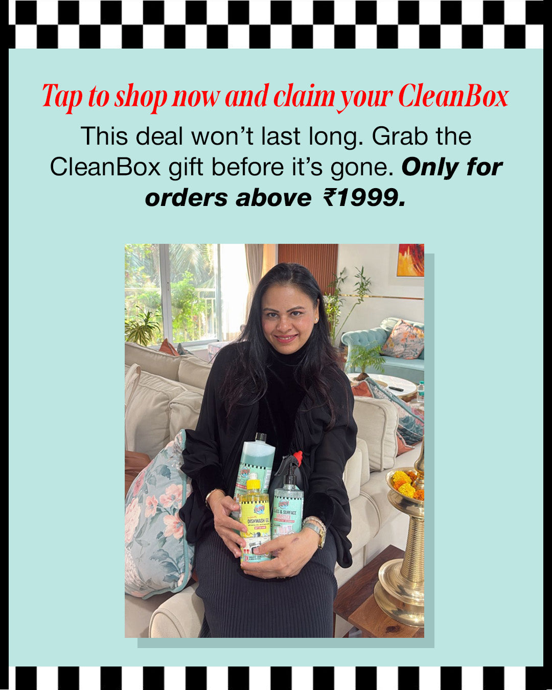 SOVI® & TYDI BOWL® CLEANBOX, Housekeeping Metal Caddy for all your Cleaning Essentials, FREE on purchases above Rs1999