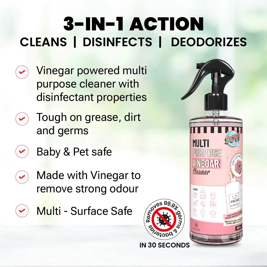 SOVI® VINEGAR POWERED DISINFECTANT FLOOR CLEANER, CLEAN SCENT ( 5L ) GUIDELINE - 1