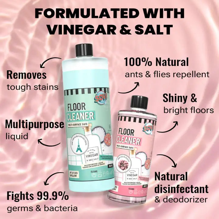 Sovi® Vinegar Powered Disinfectant Floor Cleaner Guideline-1