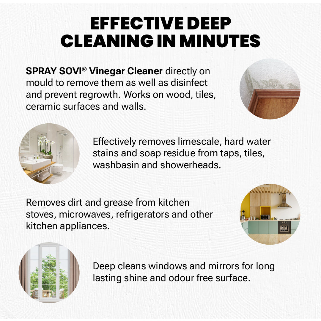 The Ultimate Bathroom Cleaning Kit - SOVI® Floor Cleaner, SOVI® Multi Purpose Cleaner, TYDIBOWL® Toilet Cleaner, Pack of 3
