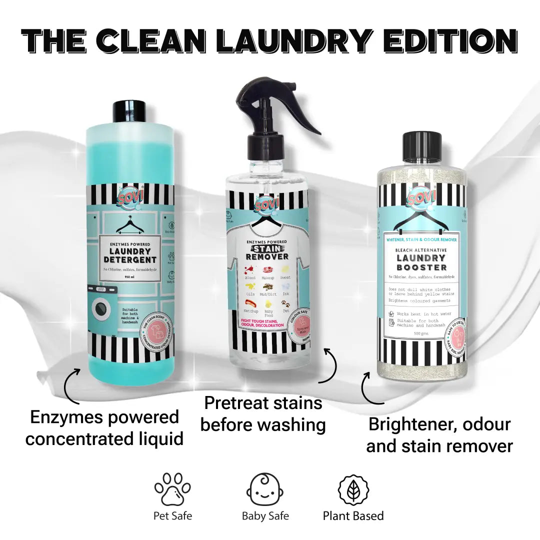 ENZYMES POWERED LIQUID LAUNDRY DETERGENT, COLOUR SAFE, FABRIC SAFE, BABY SAFE, PET SAFE, CONVENTRATED LIQUID GUIDELINE - 4