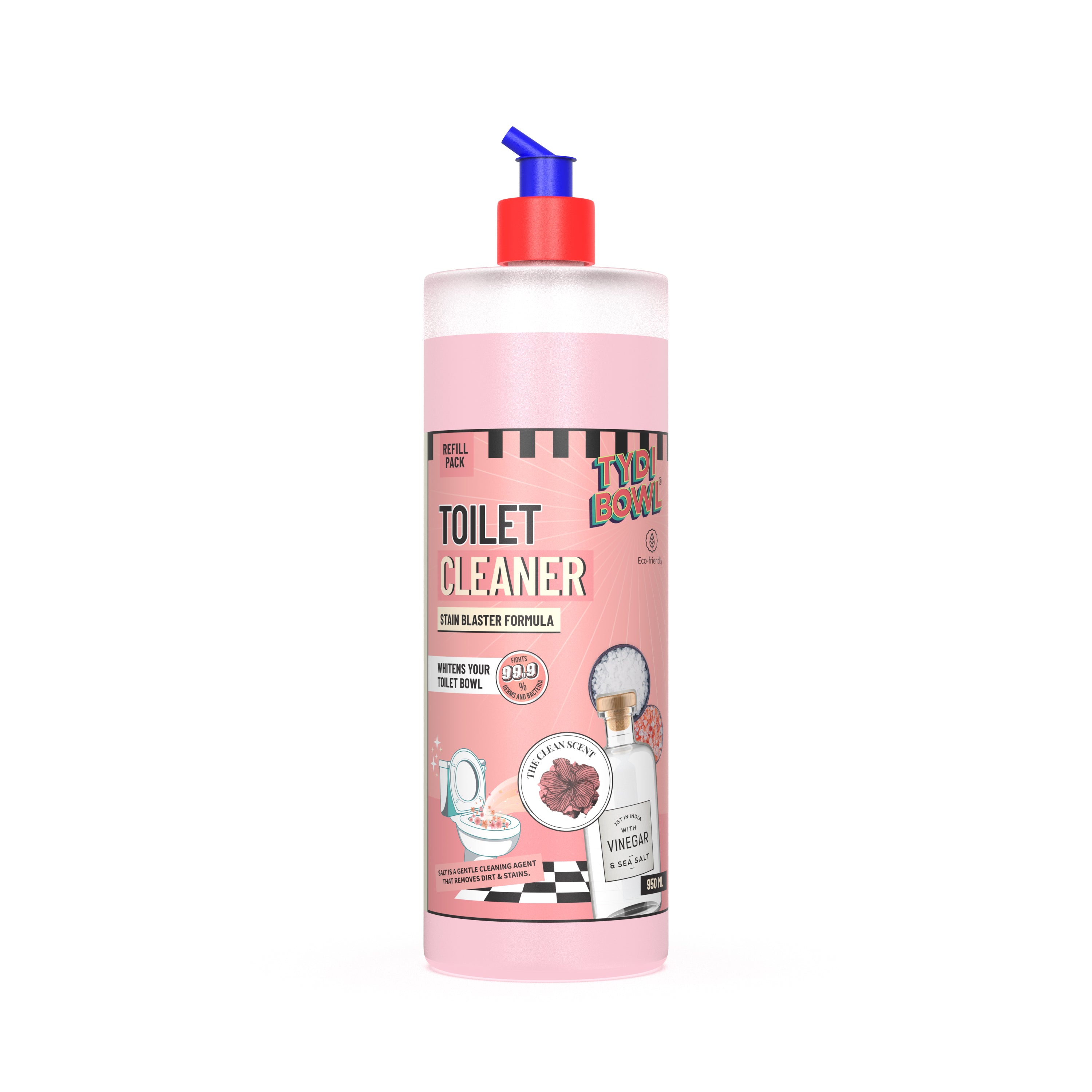 TYDIBOWL® TOILET CLEANER, VINEGAR POWERED, HARD WATER STAIN BLASTER, CLEAN SCENT
