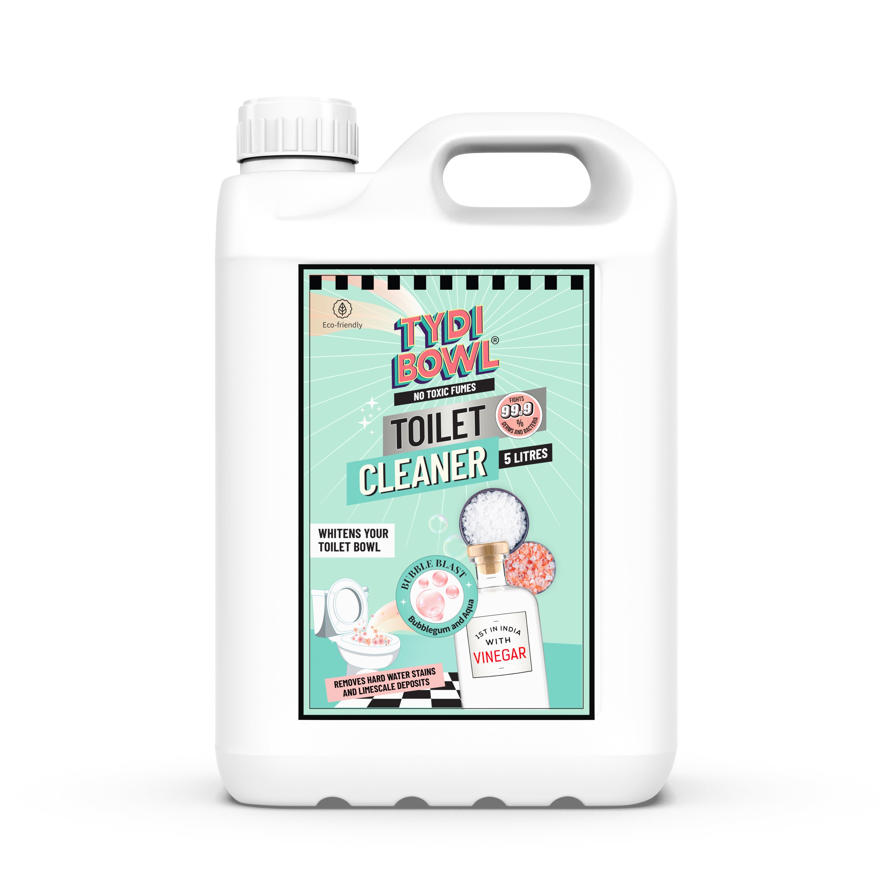 TYDIBOWL® TOILET CLEANER, VINEGAR POWERED, HARD WATER STAIN BLASTER, BUBBLE BLAST