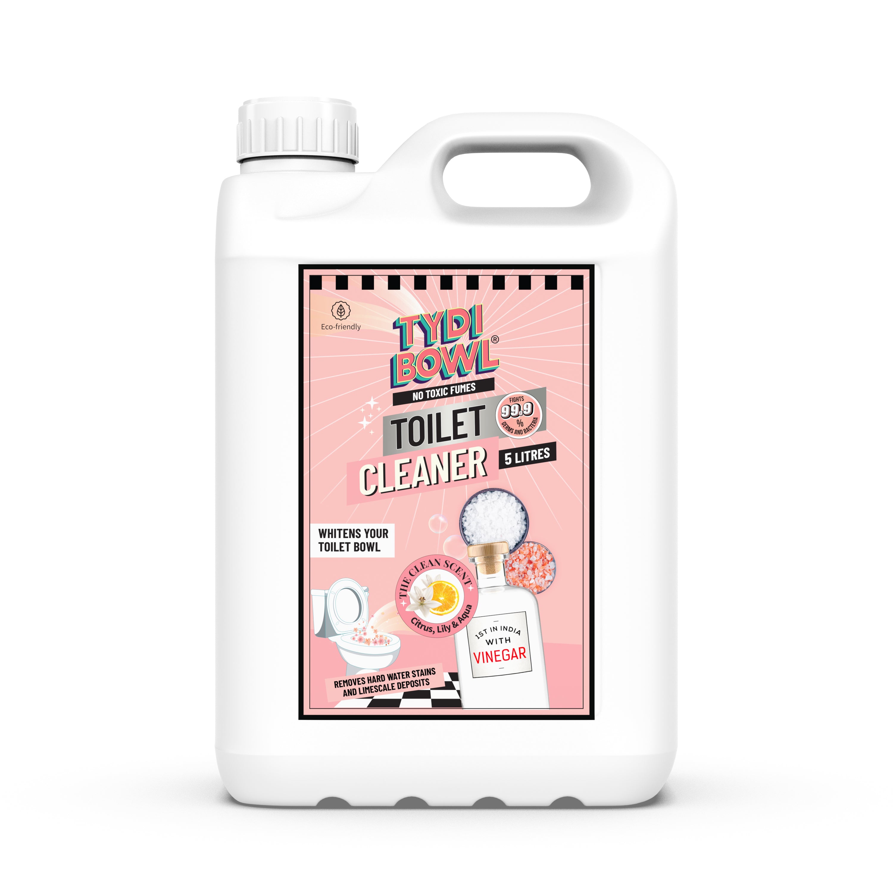 TYDIBOWL® TOILET CLEANER, VINEGAR POWERED, HARD WATER STAIN BLASTER, CLEAN SCENT