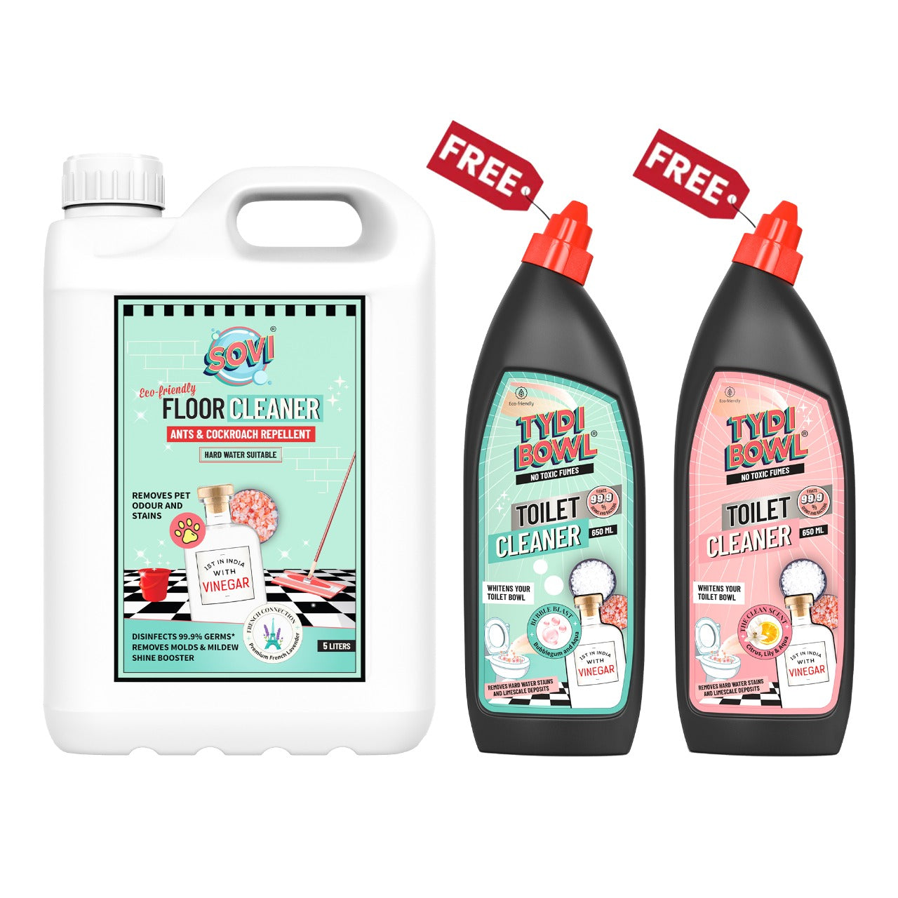 TYDIBOWL® Toilet Cleaner (2 x 650 ml) worth ₹378 totally FREE