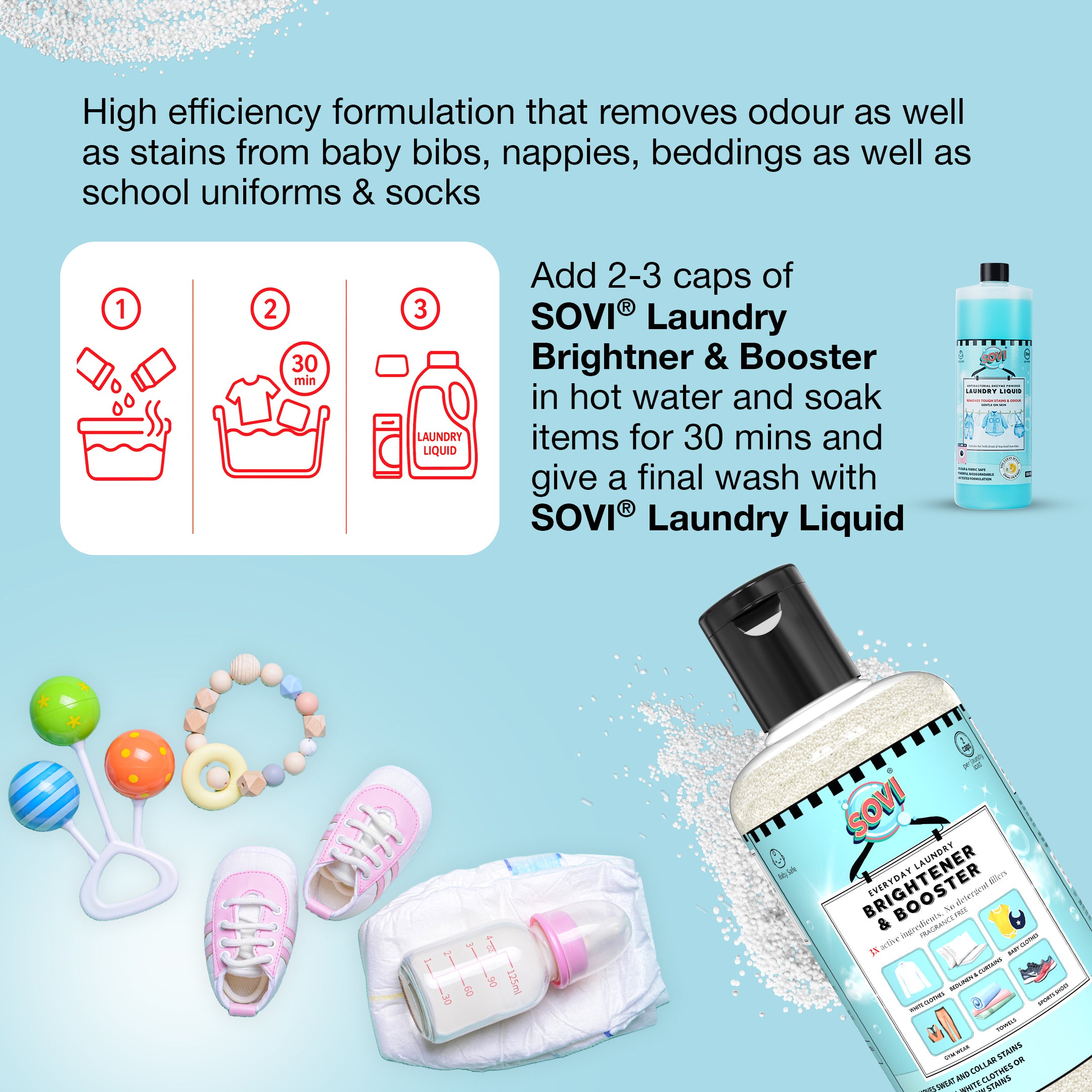 SOVI® Laundry Booster 300 grams (₹199) Free