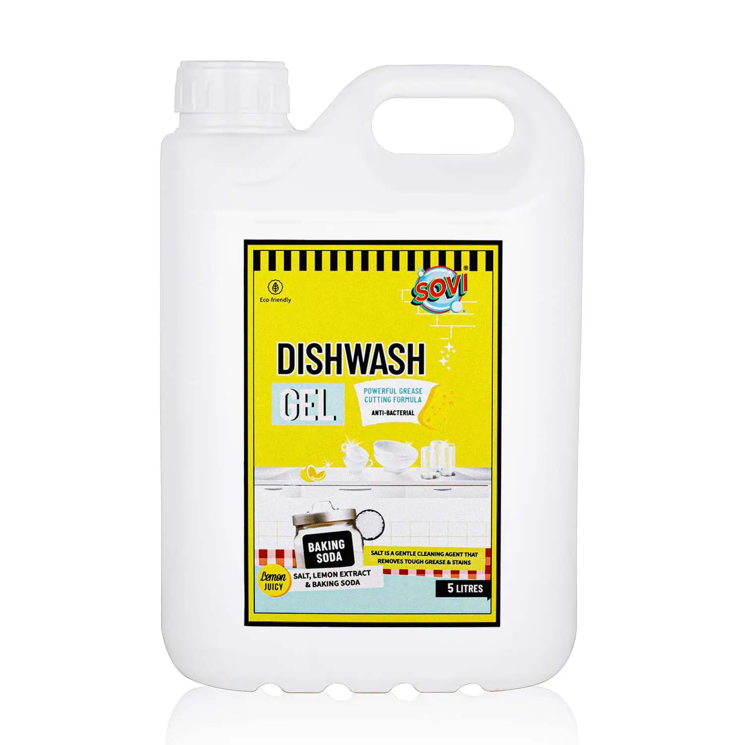DISHWASH LIQUID WITH BAKING SODA, SALT & LEMON EXTRACT ( 5L )