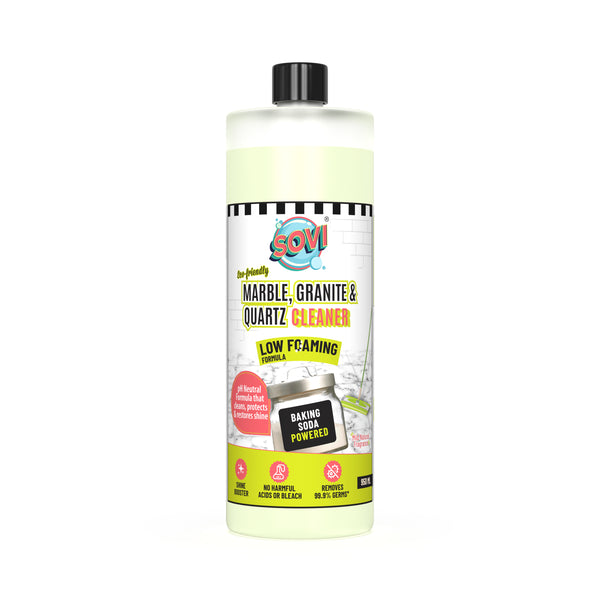SOVI® ECO FRIENDLY MARBLE CLEANER, GRANITE, QUARTZ & FLOOR CLEANER, LOW FOAMING FORMULA, DEEP CLEANS, RESTORES SHINE, PH NEUTRAL FORMULA, 950 ML