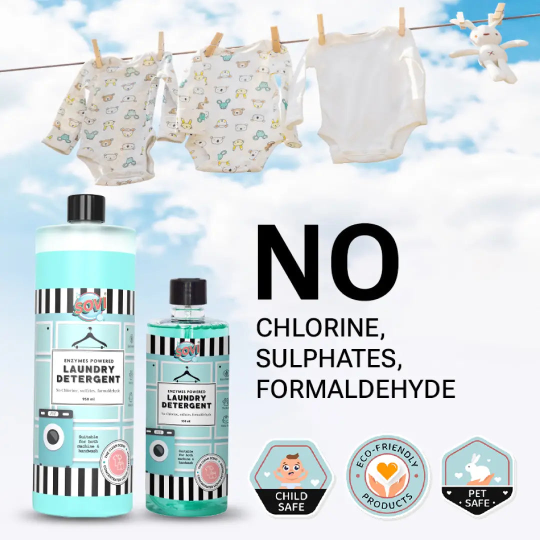 ENZYMES POWERED LIQUID LAUNDRY DETERGENT, COLOUR SAFE, FABRIC SAFE, BABY SAFE, PET SAFE, CONVENTRATED LIQUID GUIDELINE - 2