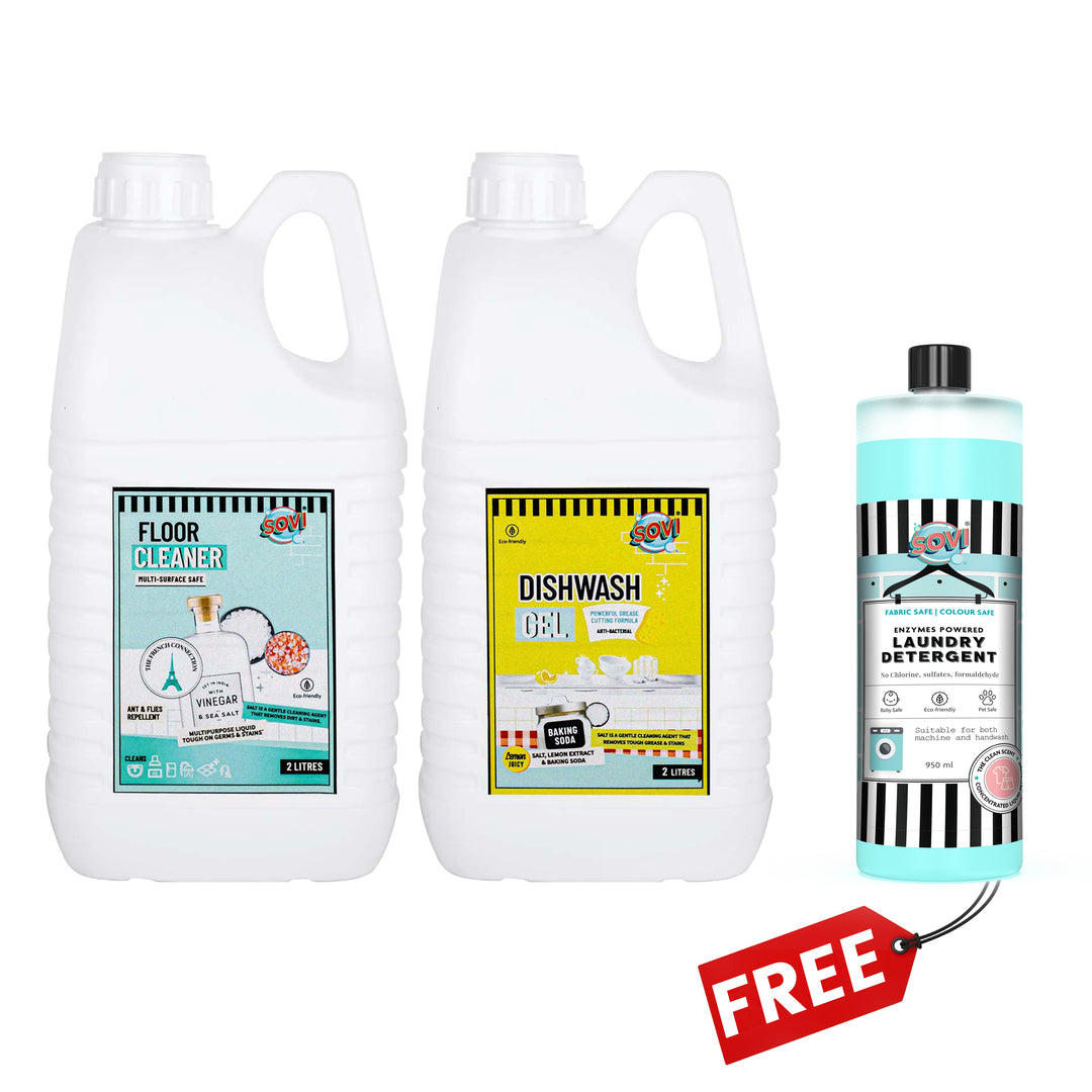 SOVI® Laundry Liquid Detergent 950 ml (₹449) Free