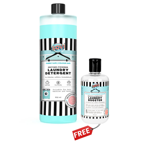 SOVI® Laundry Liquid Detergent 950 ml | SOVI® Laundry Booster 300 grams Free