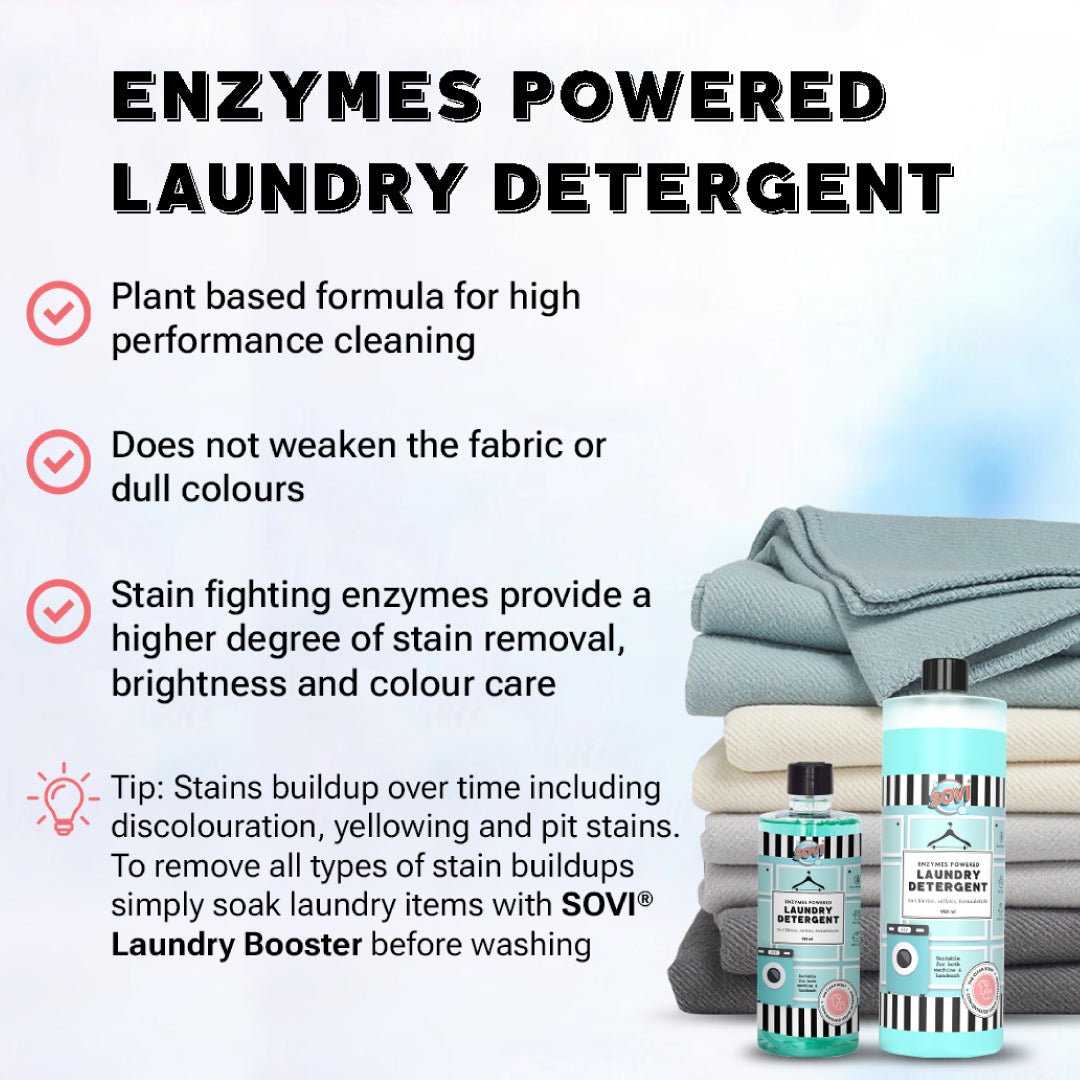 GET SOVI® Laundry Liquid Detergent 950 ml (₹449) Free